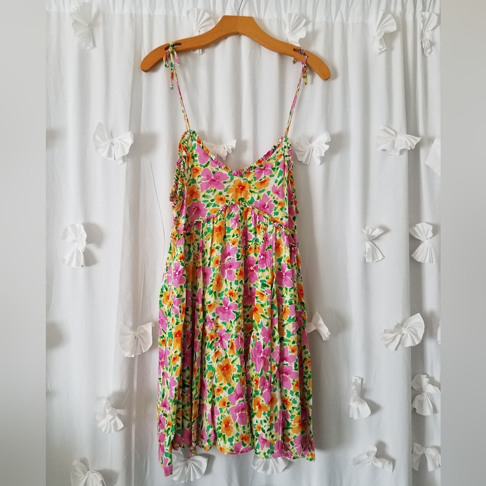 Patrons Of Peace Size Extra Small Floral Spaghetti Strap Dress